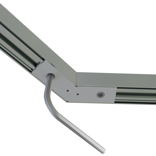 LED profiel verbinders en connectoren - Luksus  Hoek verbinding 135° zwart voor LED profiel 302ZWART