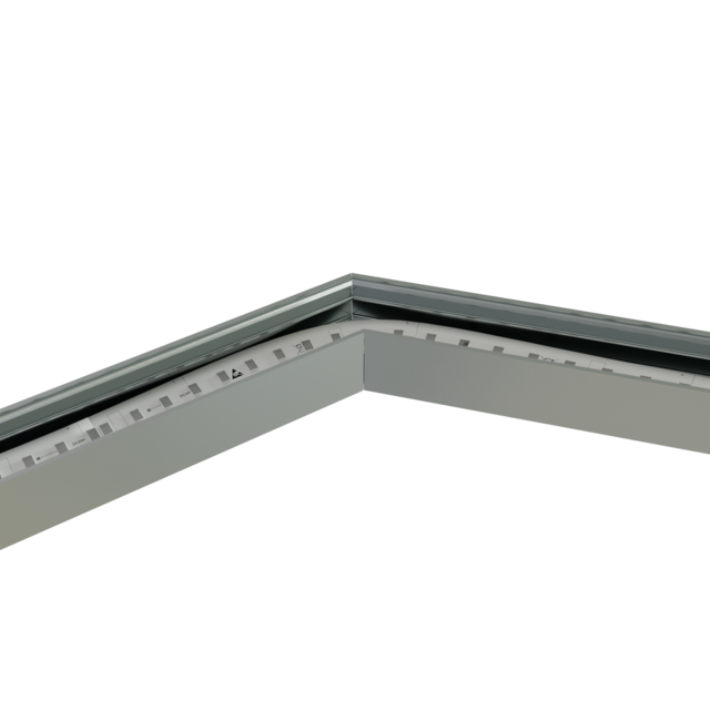 Hoek verbinding 135° zwart voor LED profiel 302ZWART