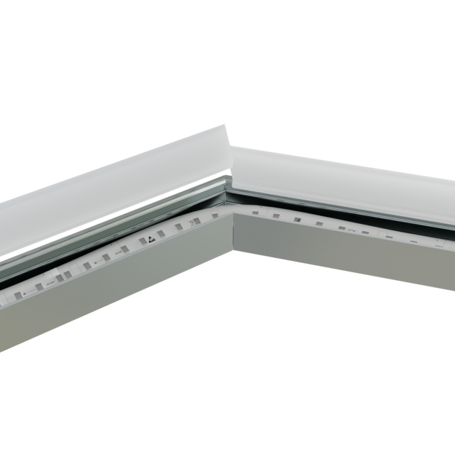 Hoek verbinding 135° zwart voor LED profiel 302ZWART