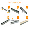 LED profiel verbinders en connectoren - Luksus Connector 180° wit voor LED profiel 318WIT