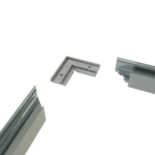 Connector 90° voor LED profiel 318ALU