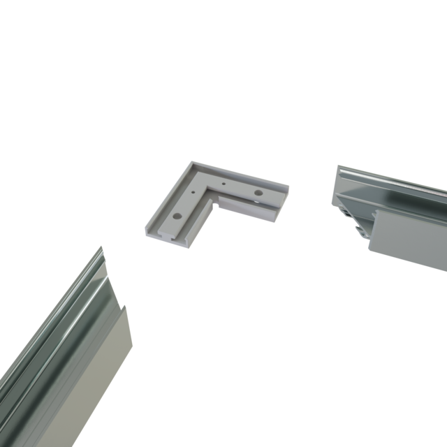 Connector 90° voor LED profiel 318ALU