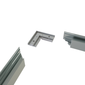 Connector 90° zwart voor LED profiel 318ZWART