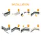LED profiel verbinders en connectoren - Luksus Connector 120° voor LED profiel 318ALU