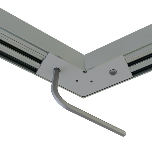 Connector 120° wit voor LED profiel 318WIT
