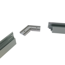 Connector 135° zwart voor LED profiel 318ZWART