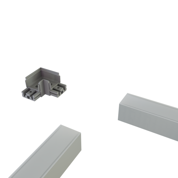 LED profiel verbinders en connectoren - Luksus Hoek verbinder 90° wit voor LED profiel XL306WIT
