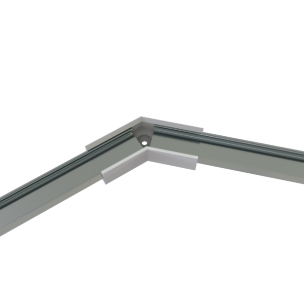 LED profiel verbinders en connectoren - Luksus Hoek verbinder 135 graden voor Wit LED profiel 301WIT
