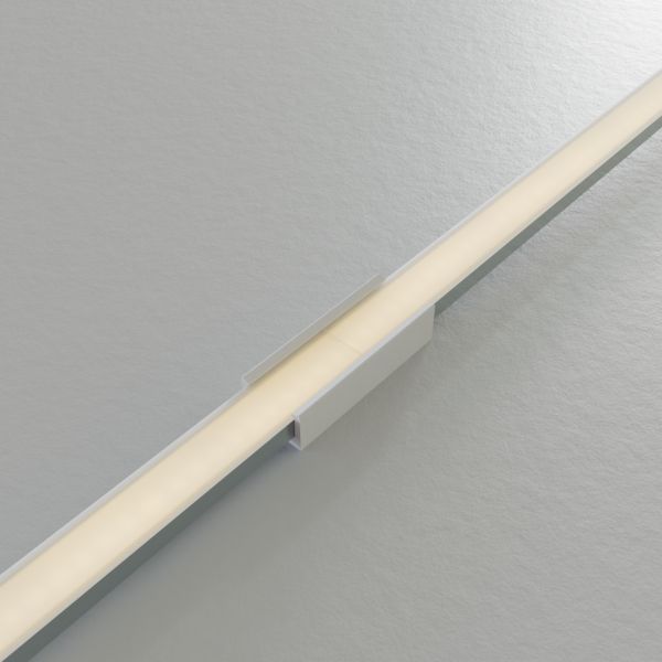 LED profiel verbinders en connectoren - Luksus Rechte verbinder 180 graden voor LED profiel 301WIT