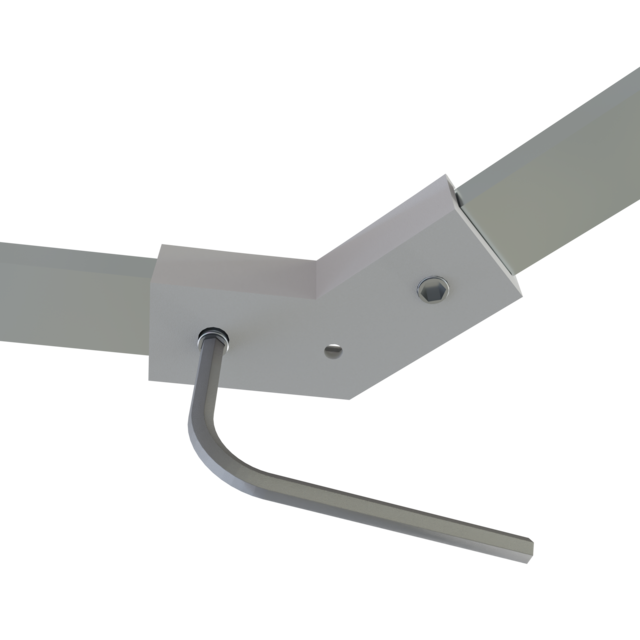 Hoek verbinder 120 graden voor LED profiel 301ALU