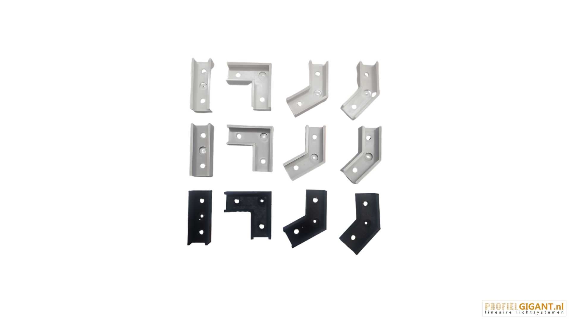 LED profiel verbinders en connectoren in iedere vorm, L - T - Y - I  X - Honingraat en Hexagon