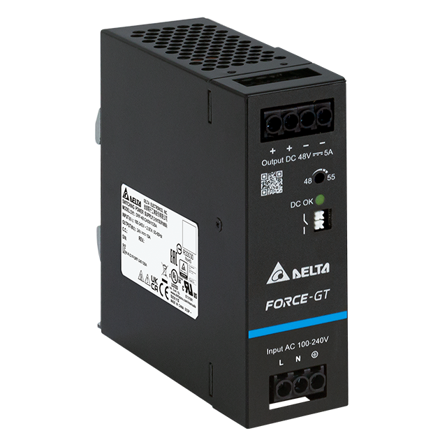 DIN Rail LED voeding 240 watt 24 volt 10 Ampère – IP20 - DRF-24V240W1GBA