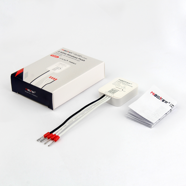 Draadloze 3 zone dimmer met Push Dimmer 2,4GHz  Single Color/Dual White/RGB/RGBW/RGBWW/RGBCCT - PUSH2-3ZONE