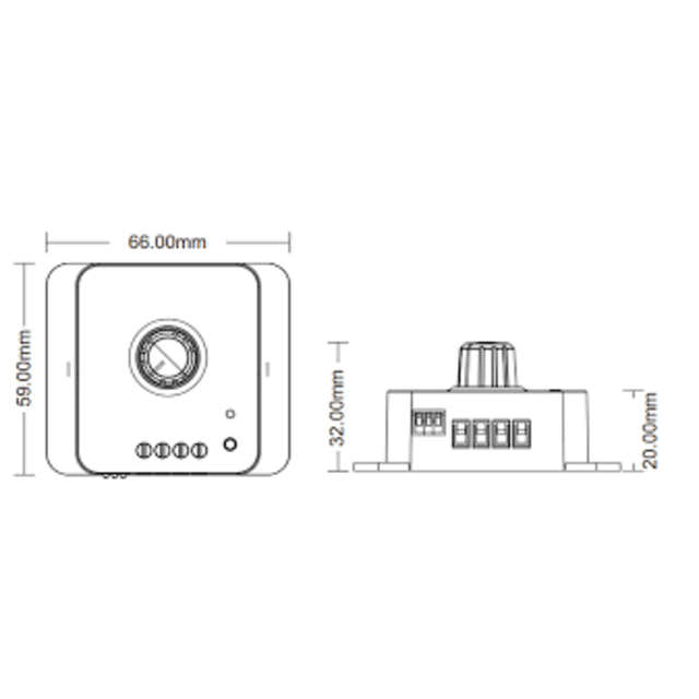 LED draaidimmer 12V/24V/36V/48V 8A - V1-KS - Direct aansluiten op een LED voeding