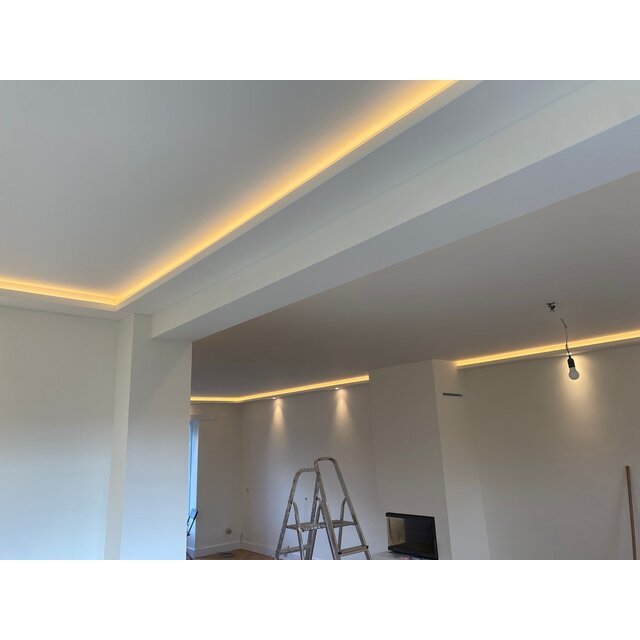 Free cut LED strips  PRO COB LED strip extra warm wit 2700K 12W 1200LM 528 LED’s p/m 24VDC IP20 - 50 meter - vrij knipbaar