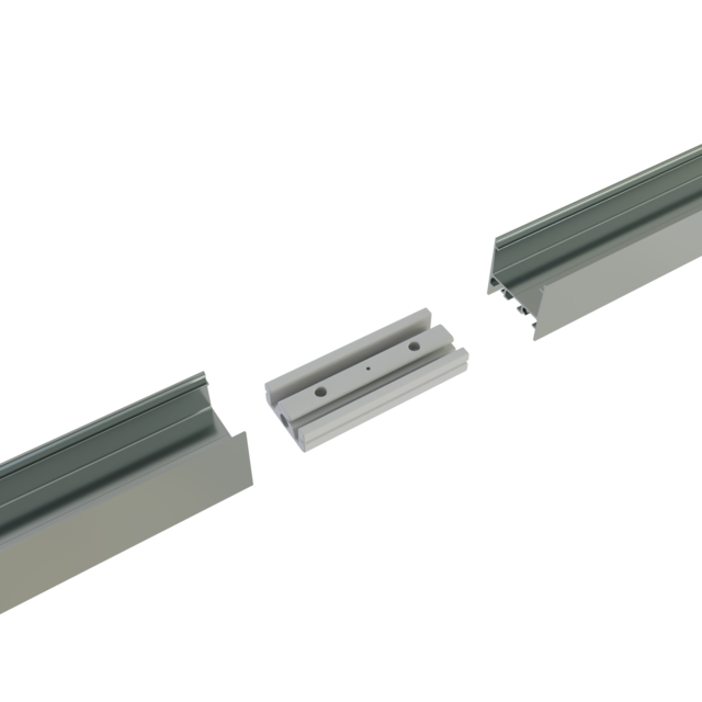 Verbinding recht voor LED profiel 180 graden - XL306ALU, XL306WIT, XL306ZWART