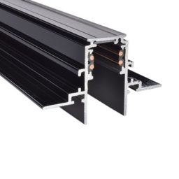 Led Rail 4100 LED 48V inbouw rails 100-400 cm - Zwart