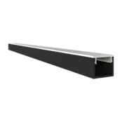 Zwart SLIM LED profiel met klikafdekking 10 mm x 8 mm - SLIM308ZWART