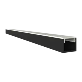 Zwart SLIM LED profiel met klikafdekking 10 mm x 8 mm - SLIM308ZWART