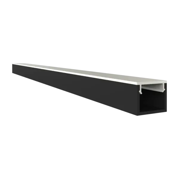 Luksus LED profielen Zwart SLIM LED profiel met klikafdekking 10 mm x 8 mm - SLIM308ZWART