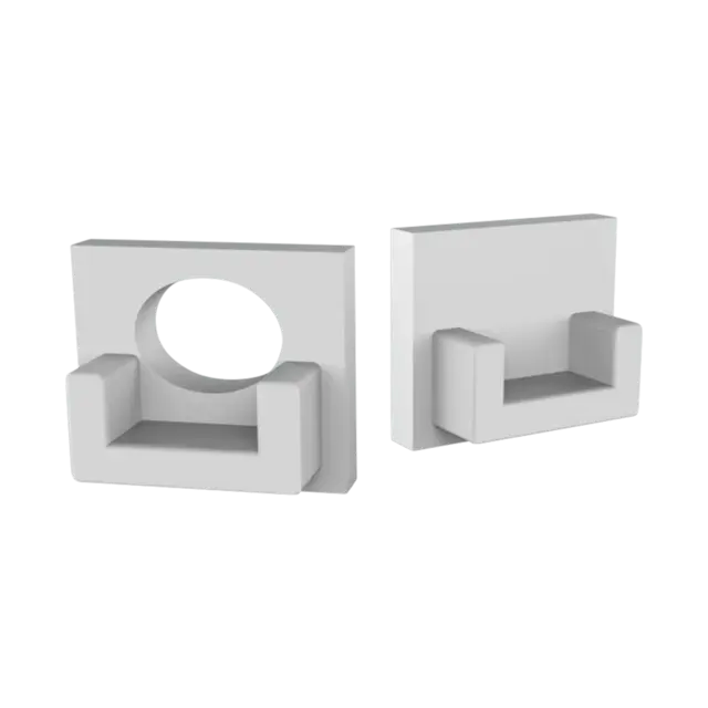 Eindkap met kabeldoorvoer voor SLIM308WIT