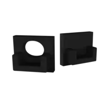 Eindkap met kabeldoorvoer voor SLIM308ZWART