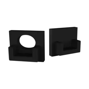 Eindkap met kabeldoorvoer voor SLIM308ZWART