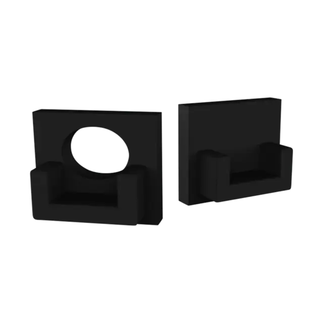 Eindkap met kabeldoorvoer voor SLIM308ZWART