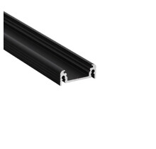 Zwart LED profiel inclusief afdekking 24mm x 9mm - 09ZWART