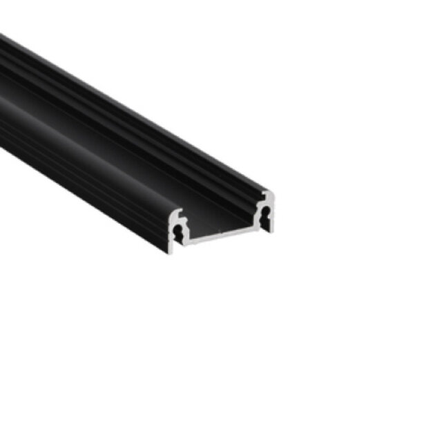 Zwart LED profiel inclusief afdekking 24mm x 9mm - 09ZWART