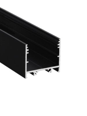 4 meter zwart LED XL profiel inclusief afdekking 33,4mm x 29,6mm - XL11ZWART