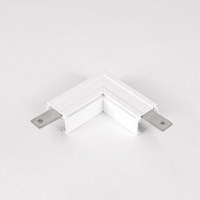 48V L Profiel Connector Plat Links - Wit