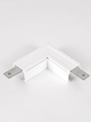 48V L Profiel Connector Plat Links - Wit