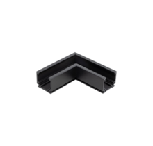 48V L Profiel Connector Plat Links - Zwart