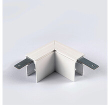 48V Deep L Profiel Connector Plat Links - Wit