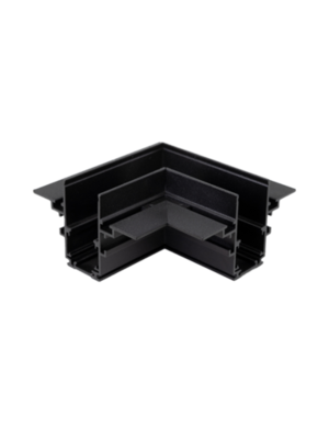 48V Inbouw L Profiel Connector Plat Links - Zwart
