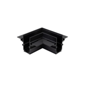 48V Inbouw L Profiel Connector Plat Rechts - Zwart