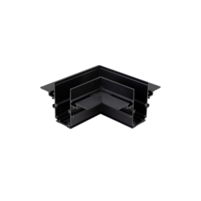 48V Inbouw L Profiel Connector Plat Rechts - Zwart