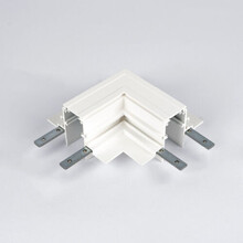 48V Inbouw L Profiel Connector Plat Rechts - Wit