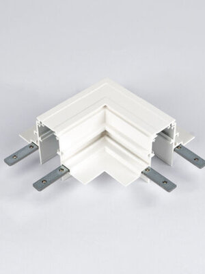 48V Inbouw L Profiel Connector Plat Rechts - Wit