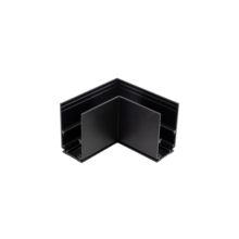 48V Deep L Profiel Connector Plat Links - Zwart