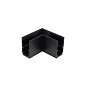 48V Deep L Profiel Connector Plat Rechts - Zwart