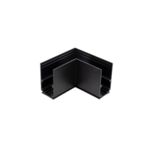 48V Deep L Profiel Connector Plat Rechts - Zwart