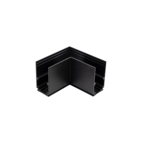 48V Deep L Profiel Connector Plat Rechts - Zwart