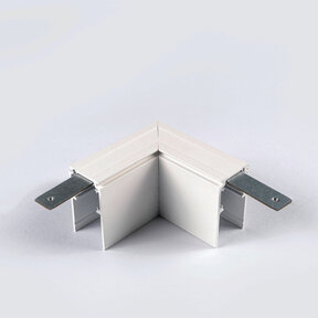 48V Deep L Profiel Connector Plat Rechts - Wit