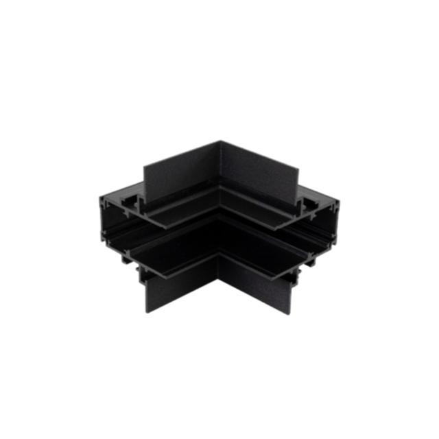 48V Inbouw L Profiel Connector Stereo - Zwart