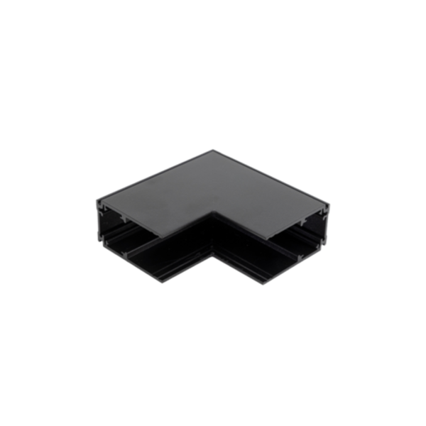 48V LED railsysteem - Powergear 48V Deep L Profiel Connector Stereo -Zwart