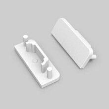 Eindkap met kabeldoorvoer - 09WIT