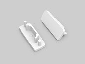 Eindkap zonder kabeldoorvoer - 09WIT