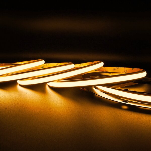 Luksus LED strips Waterdichte Free Cut COB LED strip extra warm wit 13W 1200LM 528LED p/m 24VDC IP65 2700K – 5 meter